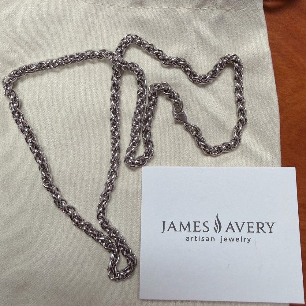 James Avery Sterling Silver Spiga Chain Necklace 20inch